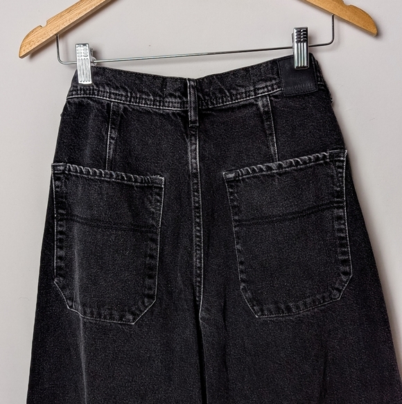 FREE PEOPLE Landry Wide Leg Flare Jeans Black 30 - Picture 9 of 12